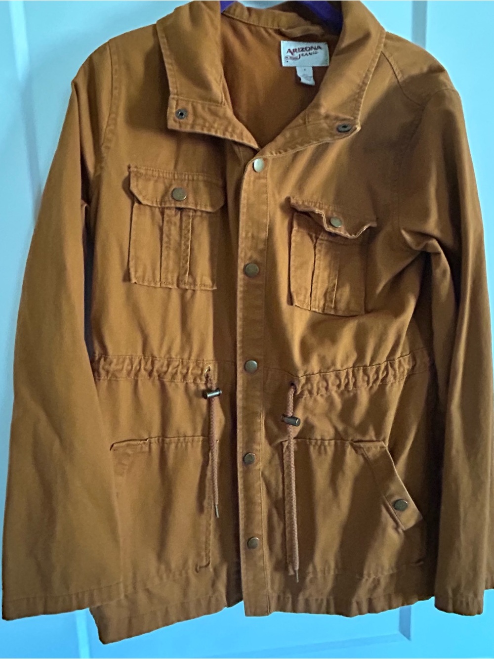 Arizona Burnt Orange Light Fall Button Up Jacket Small